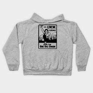 Unite for Change: Embrace the Future with the IWW and the One Big Union Kids Hoodie